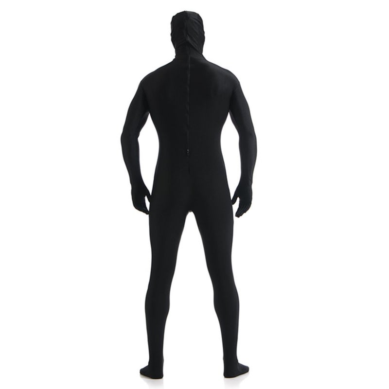 DreamHigh DH Men's Polyester Spandex Full Body Halloween Costume Zentai Suit (Black, L) - Image 5